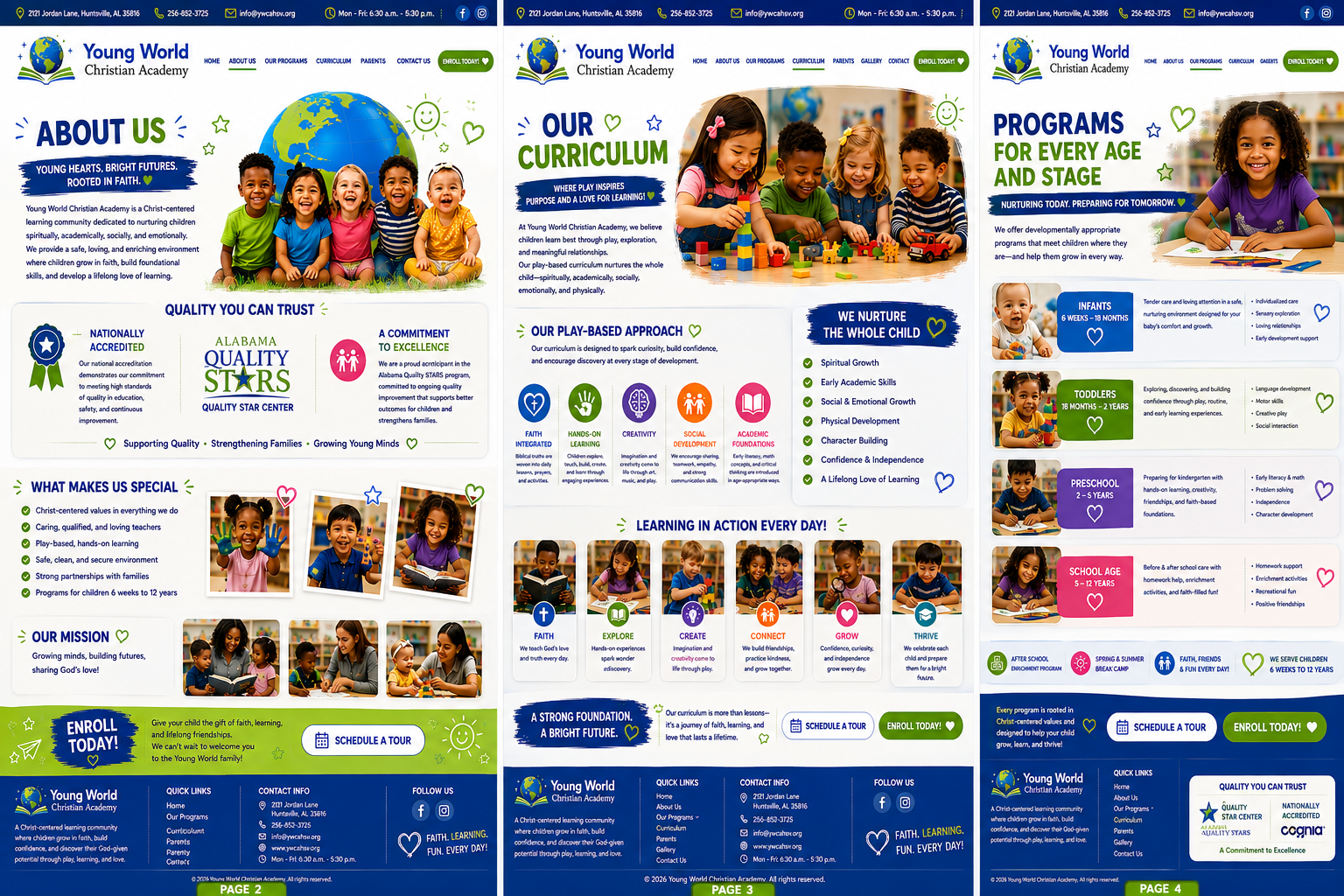 Young World programs design preview
